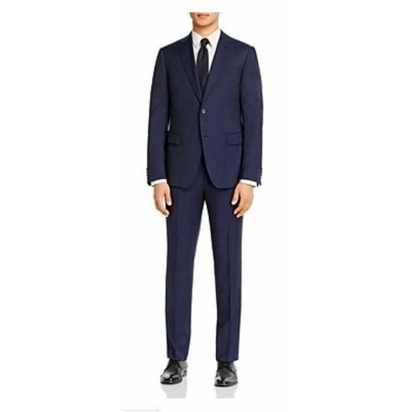 Z Zegna Drop 8 Tonal Prince of Wales Plaid Wool Slim Fit Suit US 36 R IT 46 R 8
